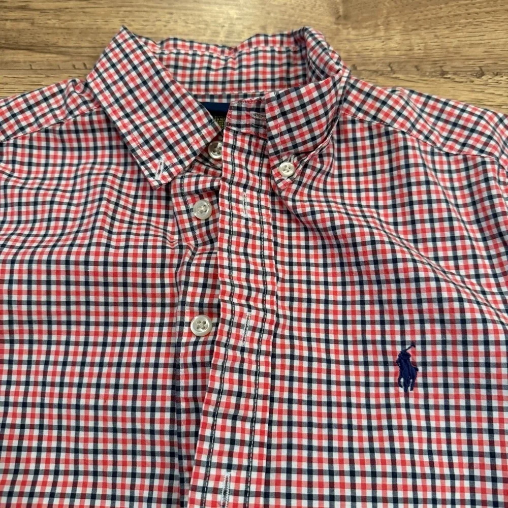 Ralph Lauren Boys Cotton Button Up M 10-12 NWOT